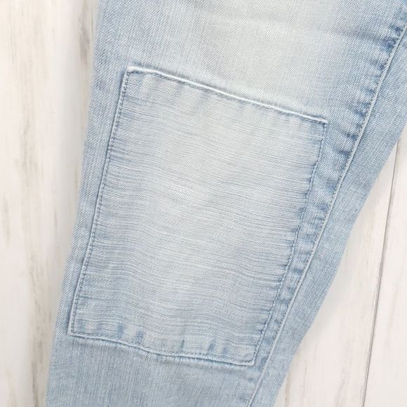 Pilcro & The Letterpress Hyphen Boyfriend Cropped Jeans Raw Hem Size 25 - Picture 8 of 11